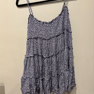 Lulu's Navy Floral babydoll dress